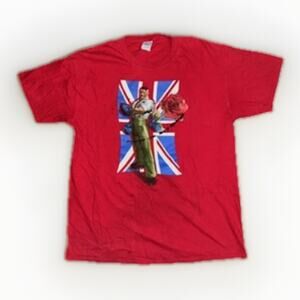 RARE Capcom Super Street Fighter IV T-Shirt Red Graphic Large 21x28 Gamer Tee